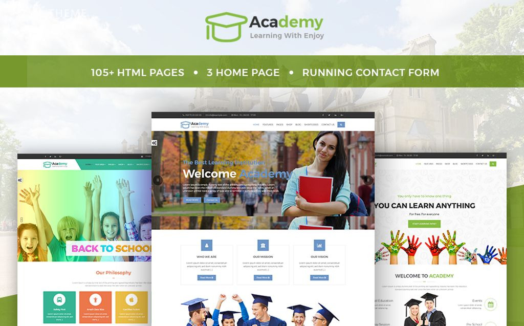  Academy - Education, Learning Courses & Institute Website Template