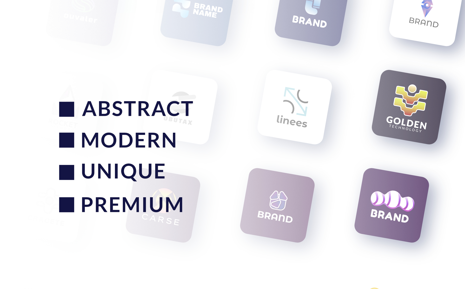 Download Шаблон логотипа "18 Modern &amp; Abstract - Collection Logo Template" / 18 Modern &amp; Abstract - Collection Logo Template - Шаблон логотипа на тему графика abstract,app,brand,branding,bundle,business,company,concept,corporate,creative,design,element,futuristic,gradient,icon,idea,identity,innovation,logo,modern