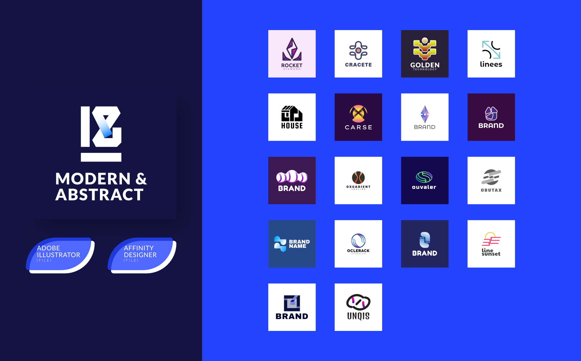 Download Шаблон логотипа "18 Modern &amp; Abstract - Collection Logo Template" / 18 Modern &amp; Abstract - Collection Logo Template - Шаблон логотипа на тему графика abstract,app,brand,branding,bundle,business,company,concept,corporate,creative,design,element,futuristic,gradient,icon,idea,identity,innovation,logo,modern