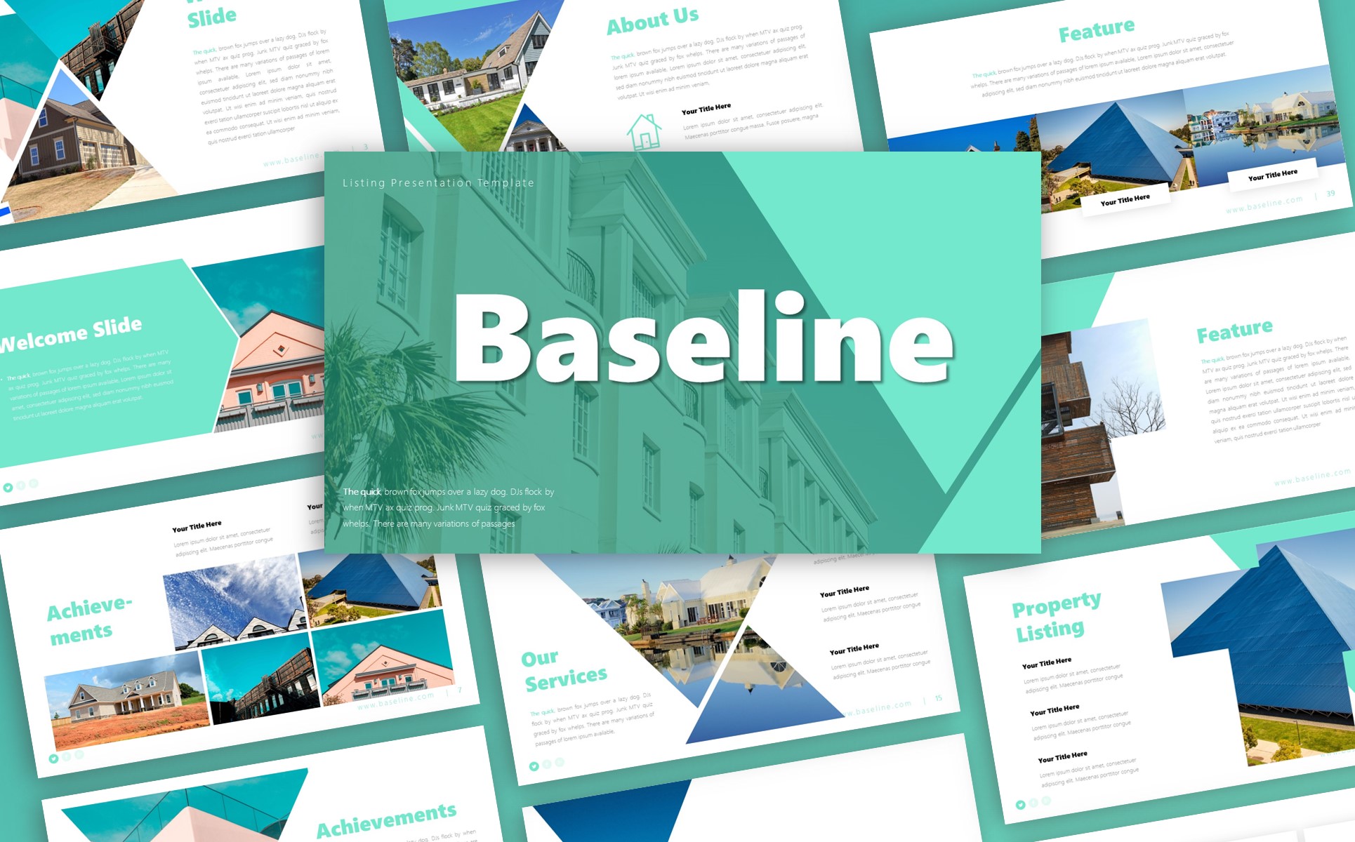 Baseline Listing Presentation PowerPoint template For Real Estate Listing Presentation Template