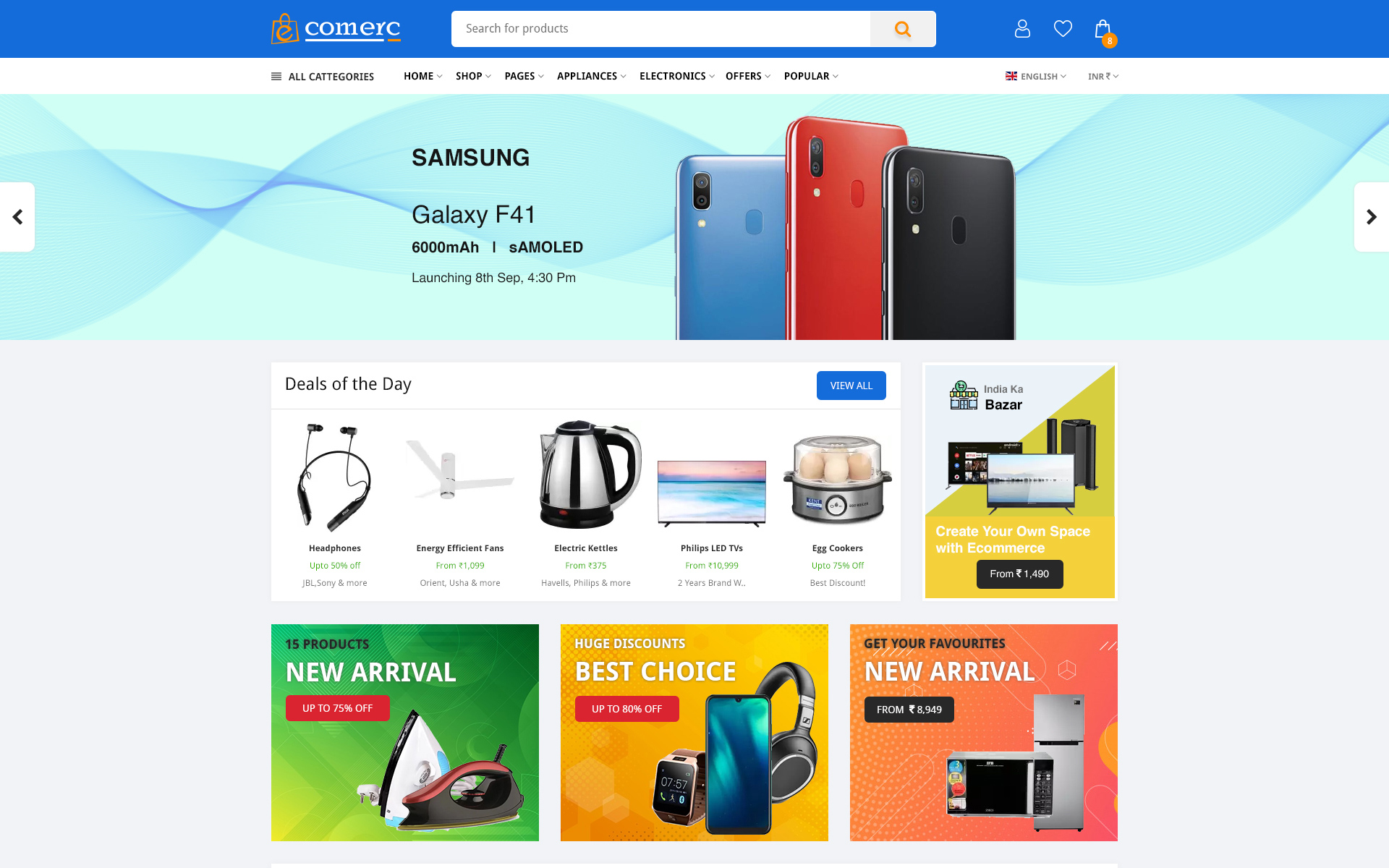 Ecomerc - A Multipurpose E-Commerce Online Store PSD Template