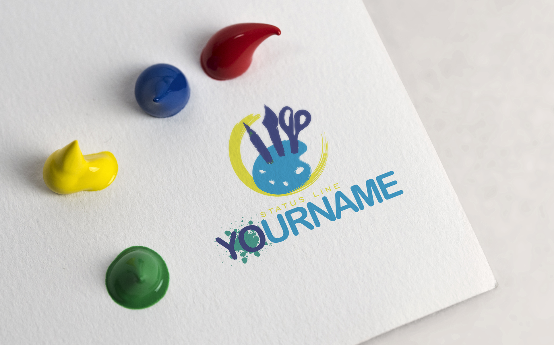 Download Шаблон логотипа "Artistic Logo Template" / Artistic Logo Template - Шаблон логотипа на тему графика logo,brand,company,creativity,drawing,template,logos,font,design