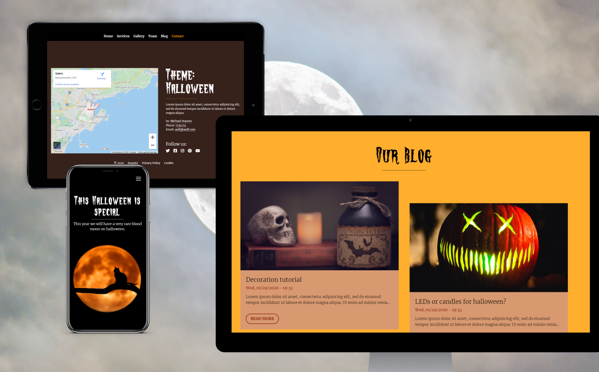 Horror Website Templates