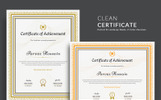 Modern & Clean Luxusní certifikátu šablona Malý screenshot Luxusní Šablona certifikátu "Modern & Clean"