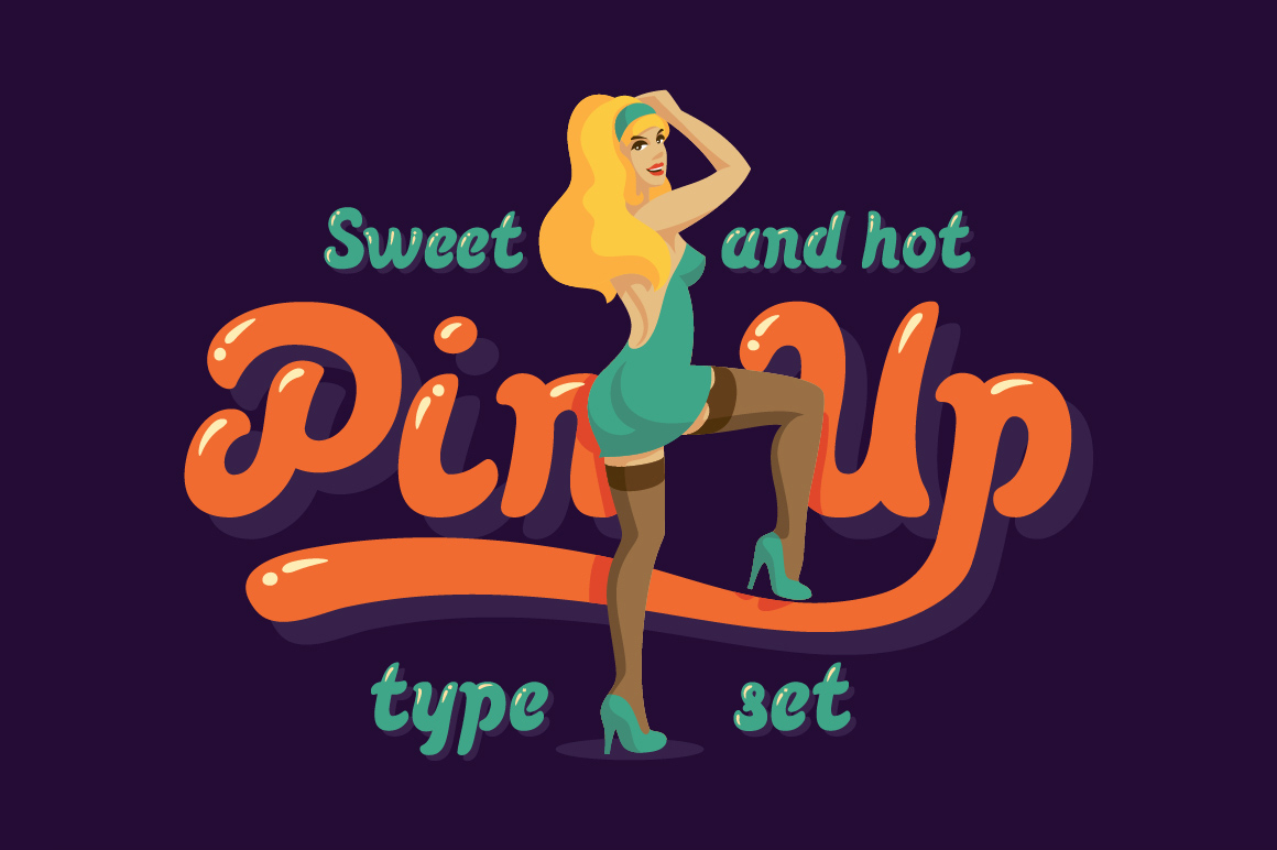 Pin Up and Illustration Font
