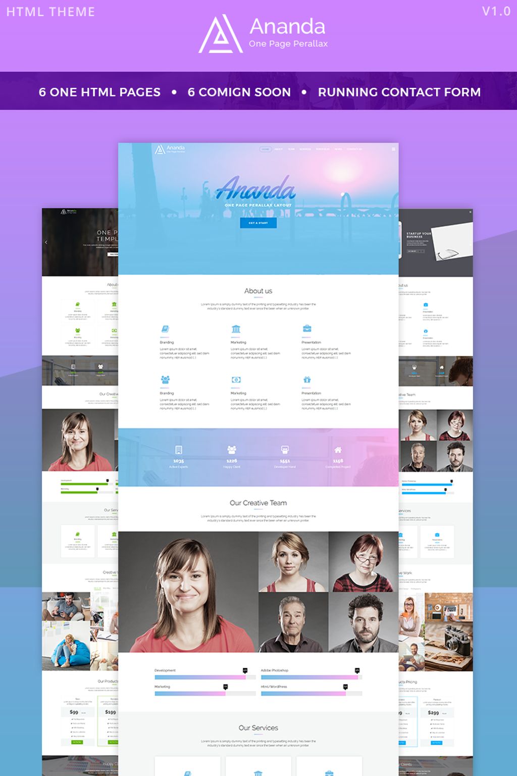 Ananda - One Page Parallax Website Template