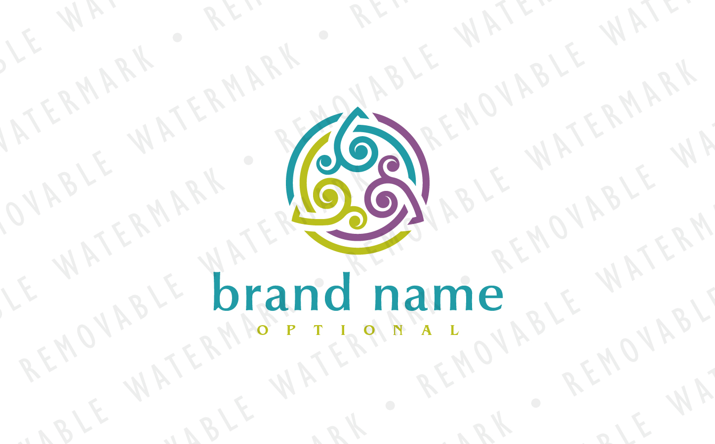 round logo template