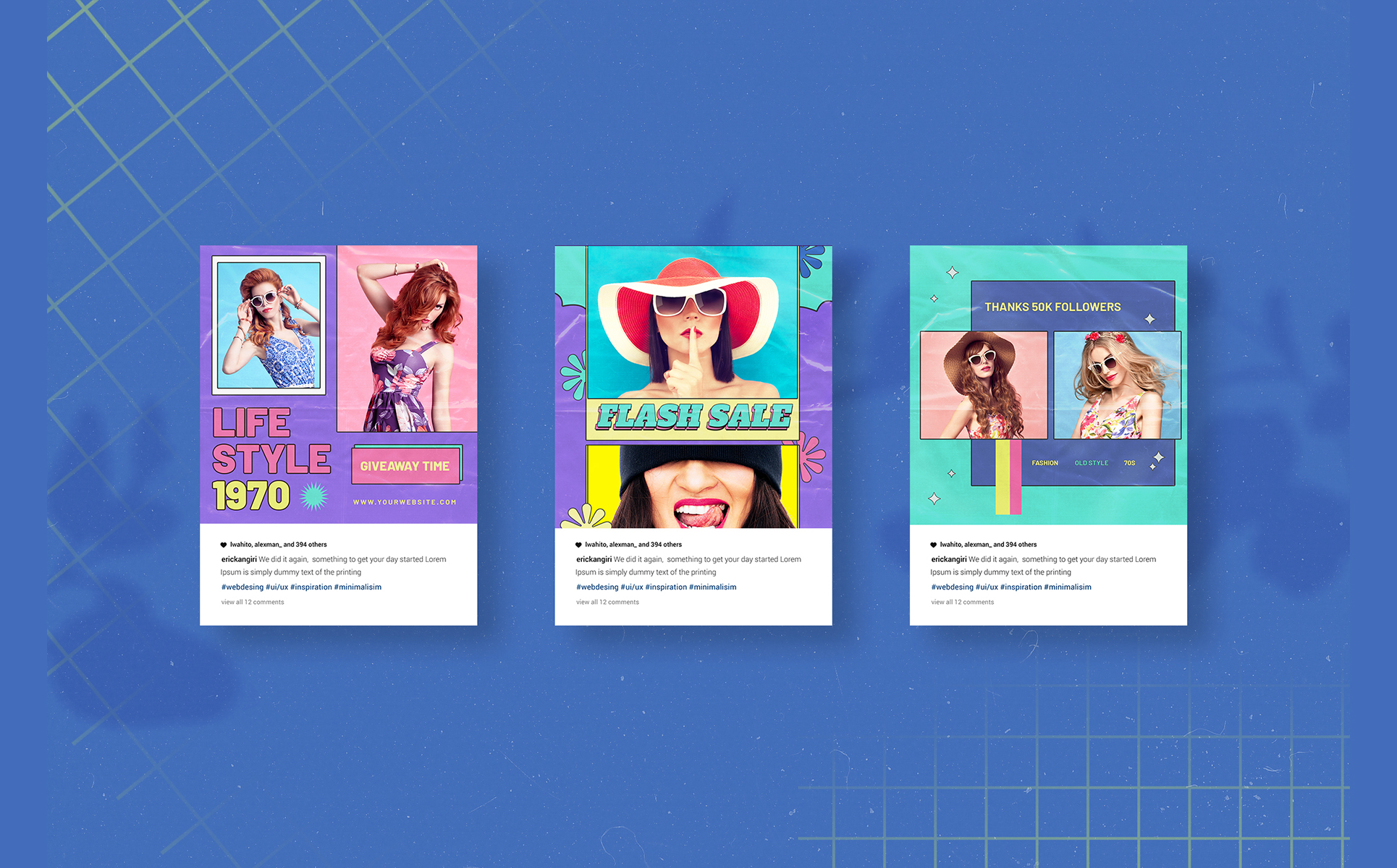 Download Шаблон для соцсетей "Vintagies Social Media Template" / Vintagies Social Media Template - Шаблон для соцсетей на тему графика fashion,fashion template,hypebeast,hypebeast template,instagram stories,instagram story,instastory,media,memphis style,memphis vibes,modern,neo instagram,nineties,nineties template,pack,pop,r