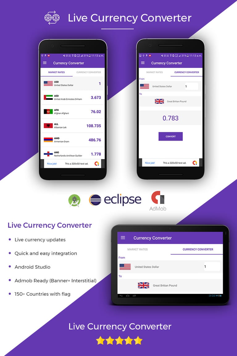 Live Currency Converter App Template 76764 - 