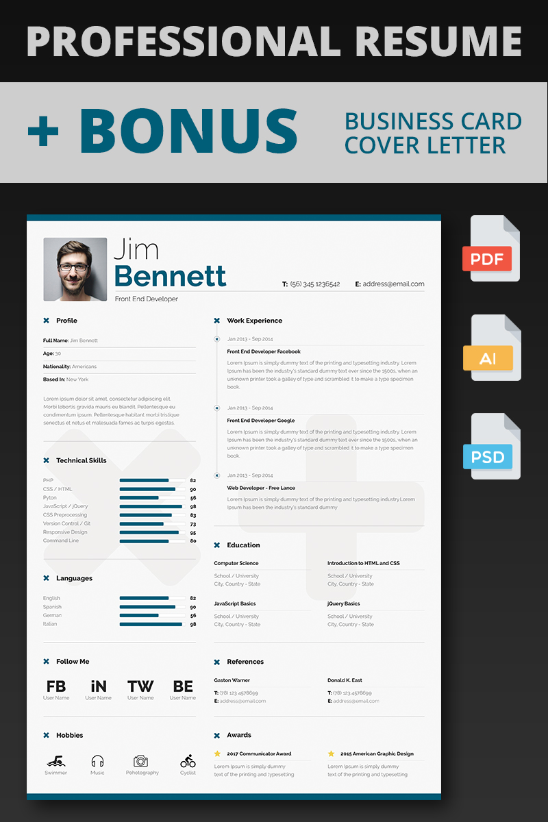 Free Web Developer Resume Template