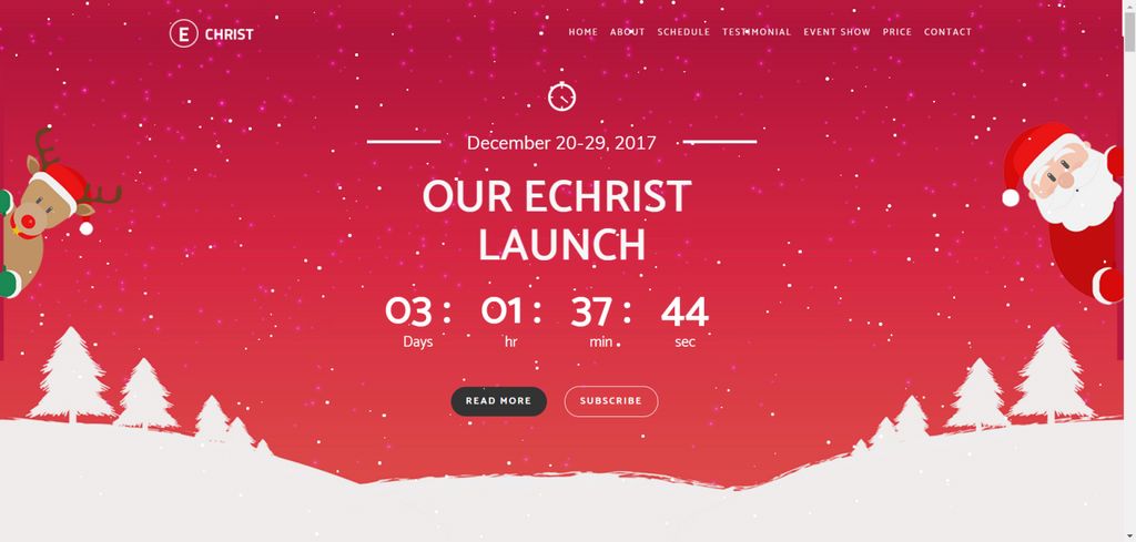 echrist christmas event landing page template 65920 christmas event template