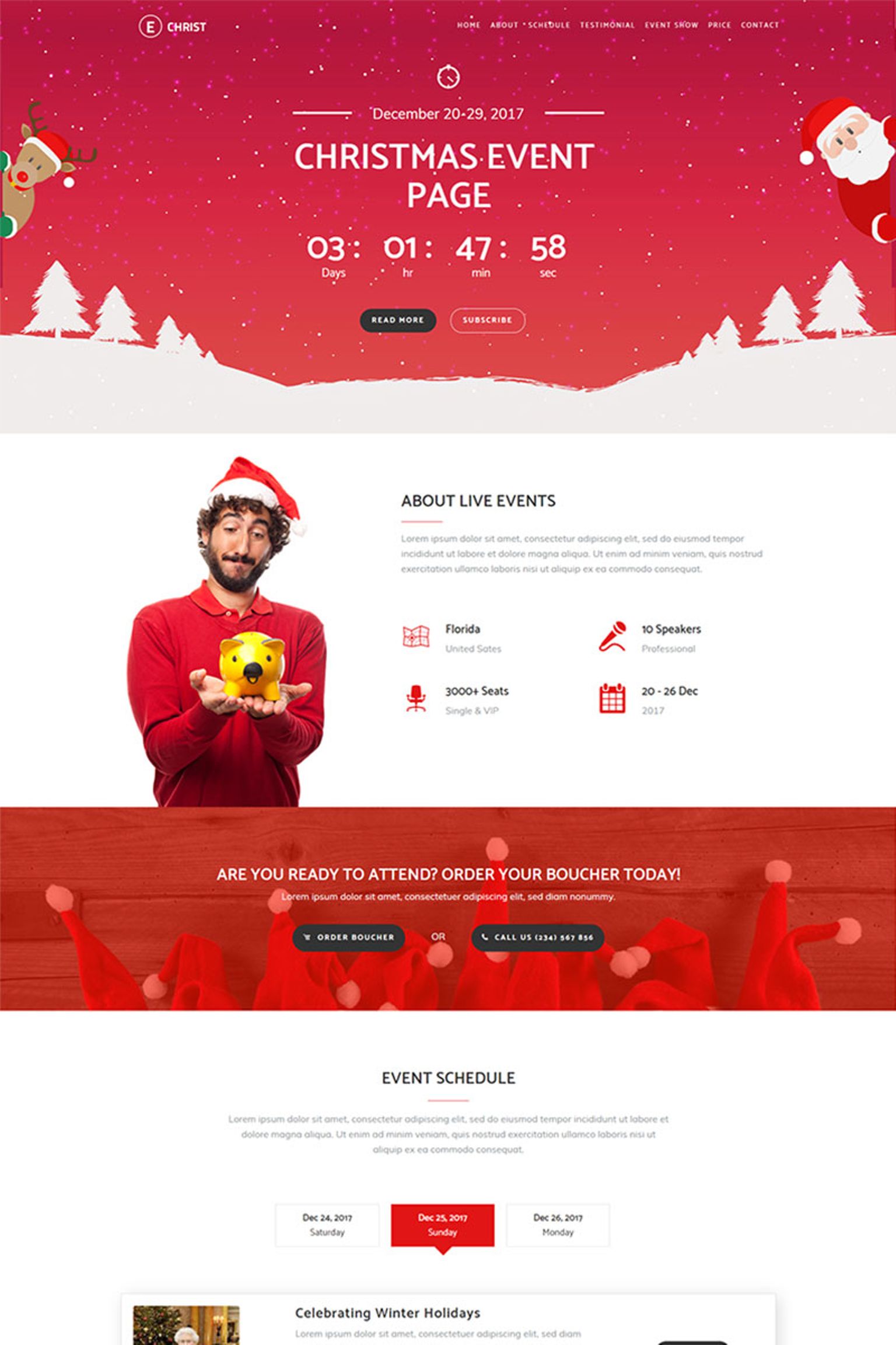 echrist christmas event landing page template 65920 event page template