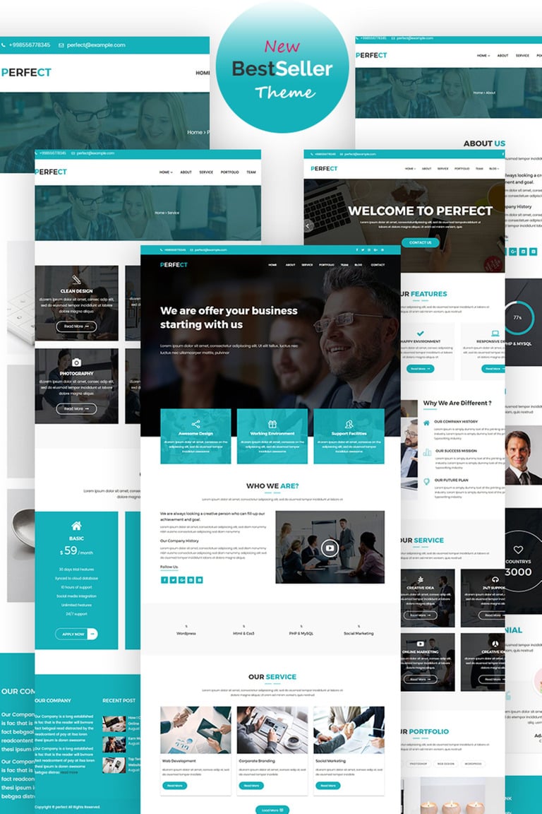 Perfect Corporate Wordpress Theme 65710 - perfect corporate wordpress theme big screenshot