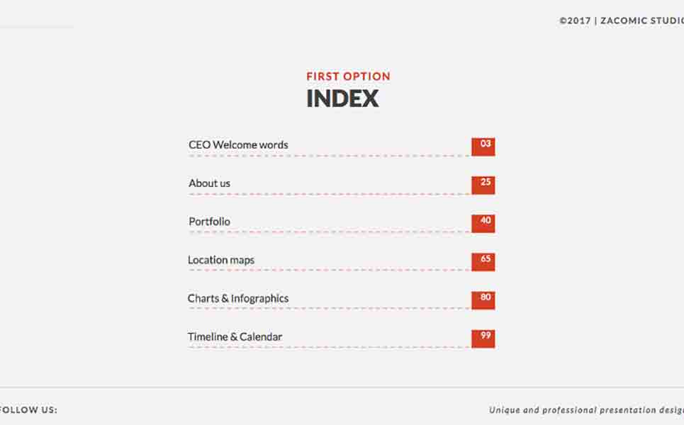 Powerpoint index template