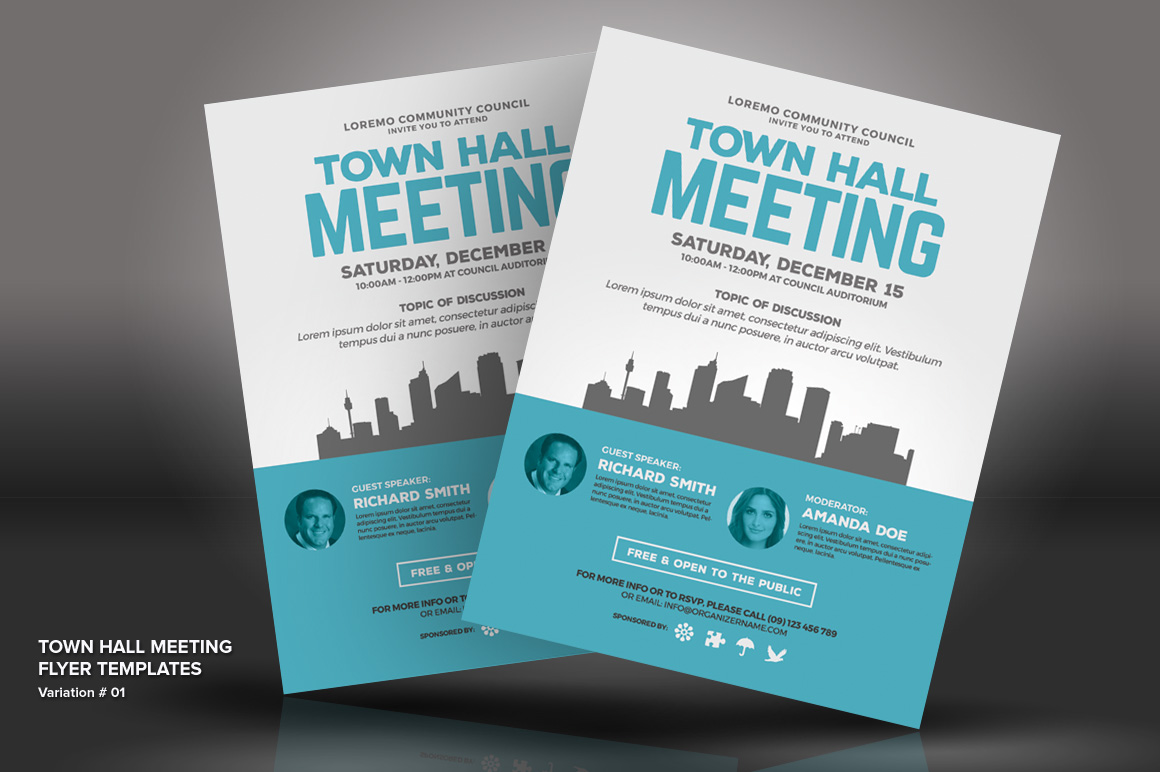 Town Hall Meeting Flyer PSD Template