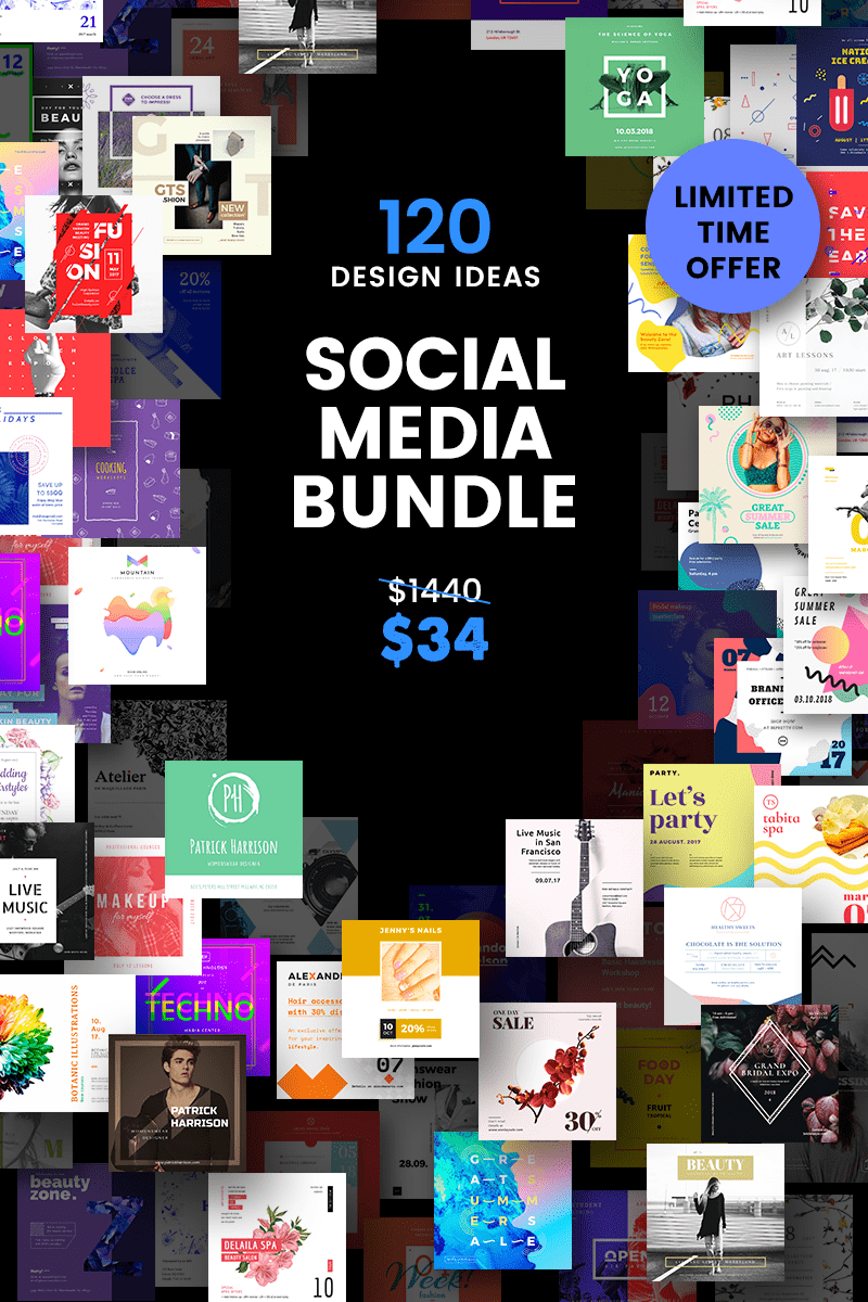 Social Media Cover / Header & Post Design Bundle #65987