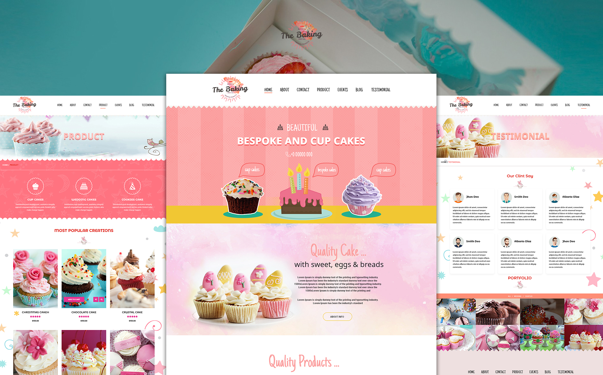 The Baking - Cake Shop PSD Template #84144