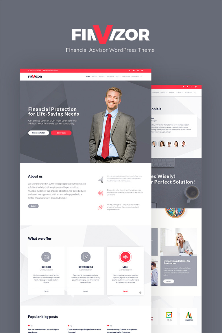 FinVisor Business Consultant Responsive WordPress Theme Big Screenshot FinVisor Business Consultant WordPress Theme Big Screenshot