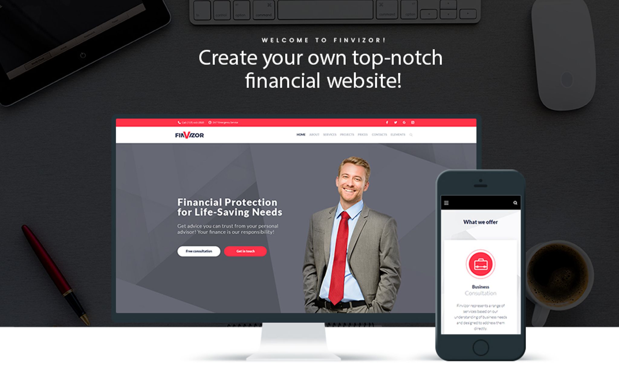 finvisor business consultant wordpress theme 66066