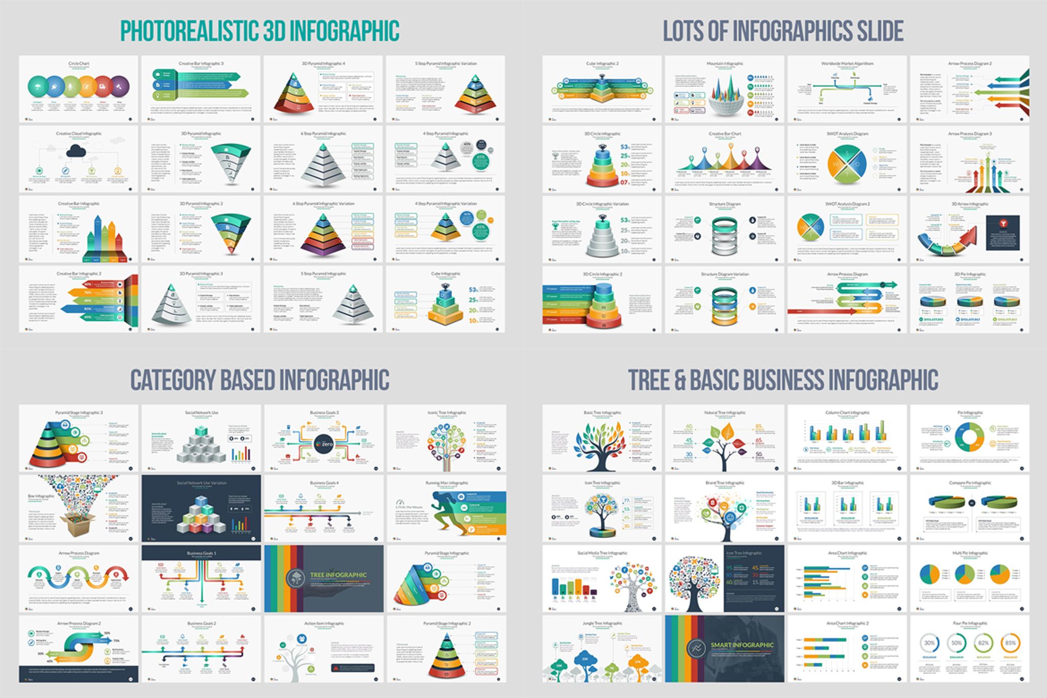 Business Infographic Presentation - PowerPoint Template #66111