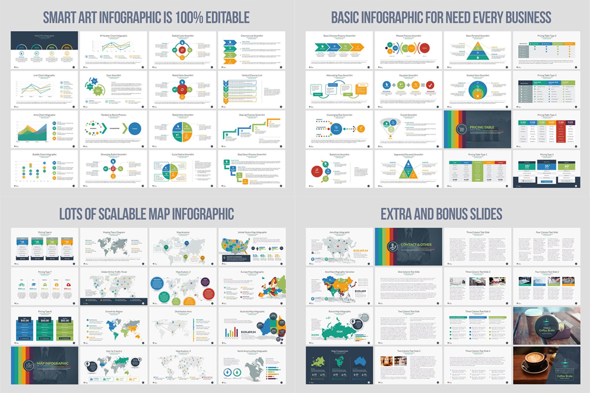 Business Infographic Presentation - PowerPoint Template #66111