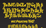 Moustache Motyw Font Mały zrzut ekranu Font #64518 na temat: kultura i sztuka