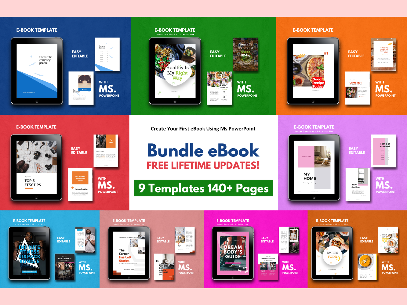 Bundle eBook PowerPoint Template #85309