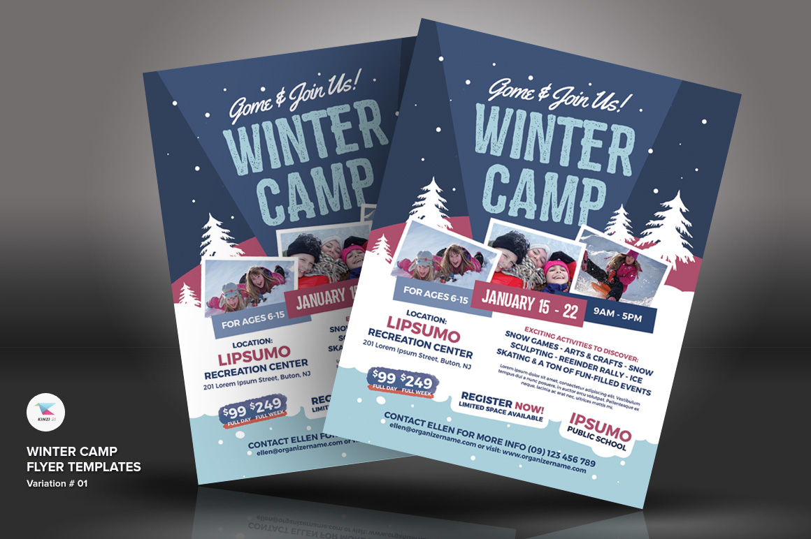 Winter Camp Flyer PSD Template