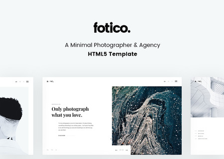 Fotico - Minimal Photographer & Agency HTML5
