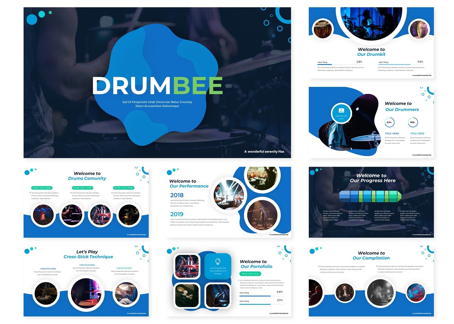 Drumbee PowerPoint Template Free Download Download Drumbee 