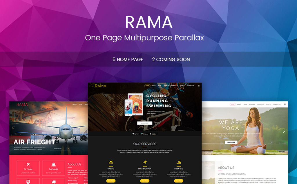   RAMA - One Page Multipurpose Parallax Landing Page Template