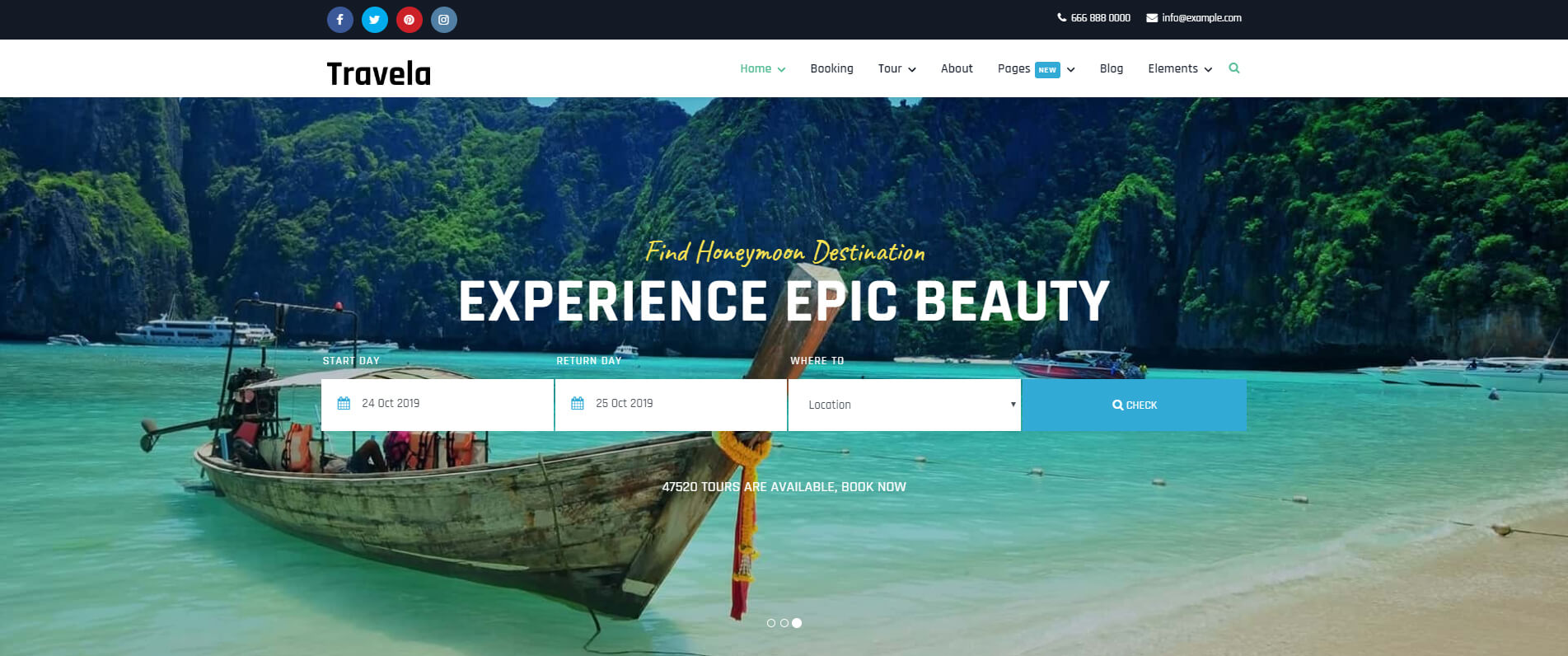 Travela - Travel and Tourism Joomla 3 and Joomla 4 Template