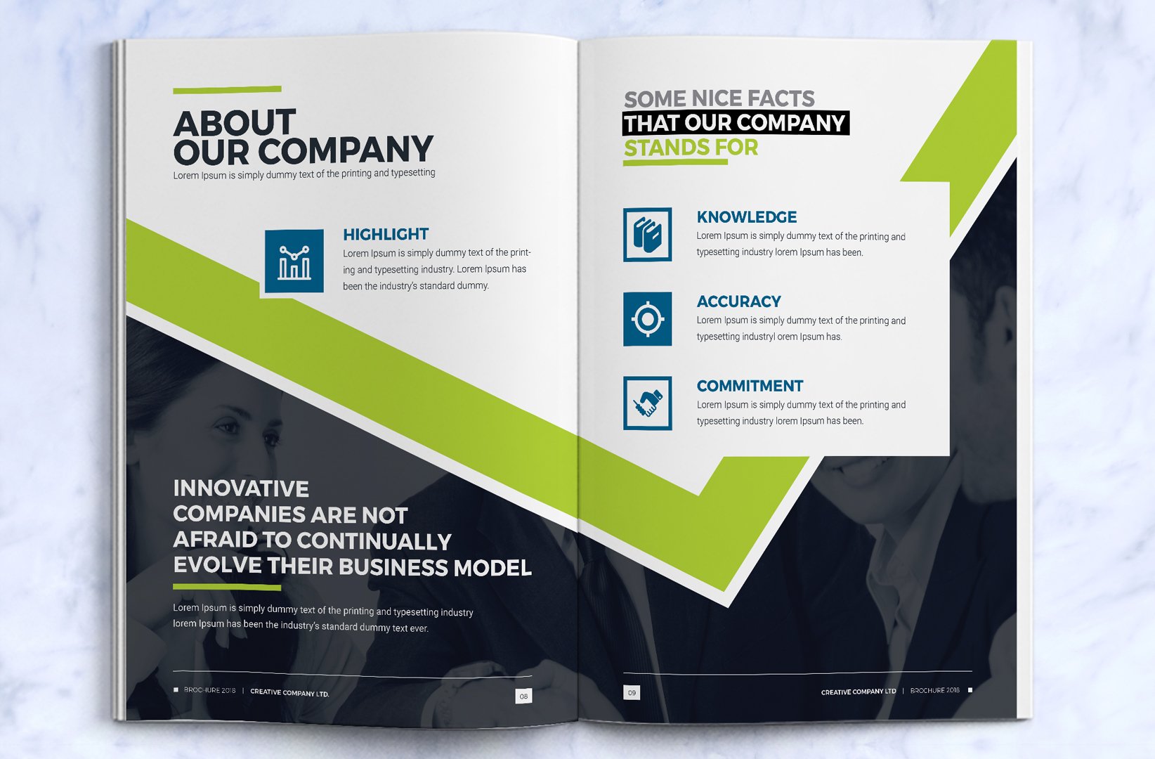 Business Brochure Design Template Indesign Brochure Company