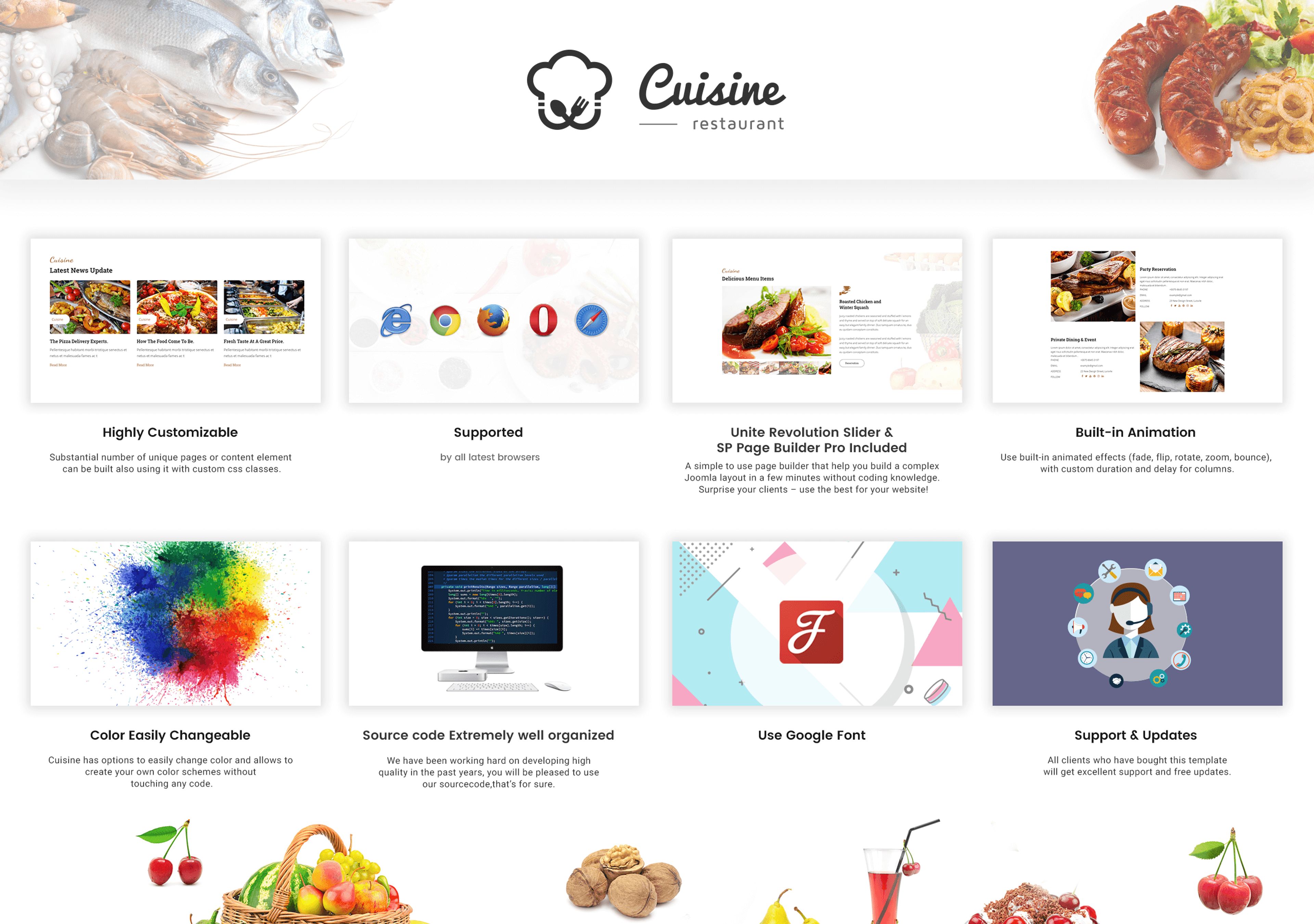 шаблон food service joomla