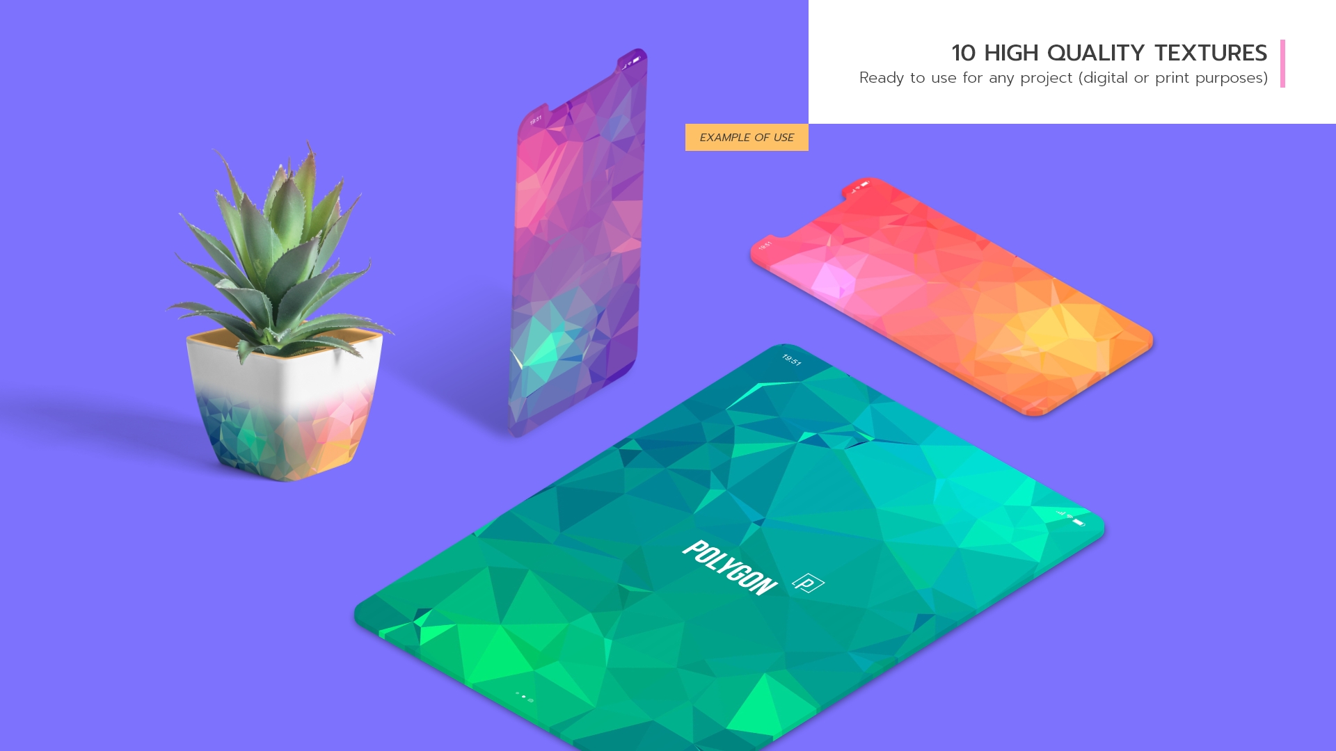 Download Background "Colorful Polygon Background" / Colorful Polygon Background - Background на тему графика abstract,background,beautiful,colorful,colors,concept,digital,emerald,fragment,geometric,geometry,graphic,green,magenta,modern,orange,pink,polygon,purple,rainbow