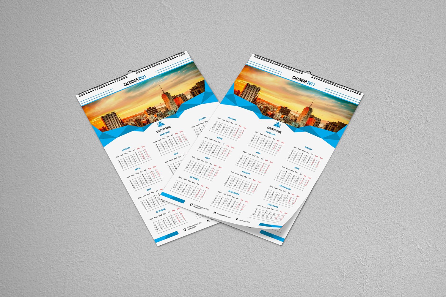 Download Фирменный стиль "Wall Calendar 2021 - Corporate Identity Template" / Wall Calendar 2021 - Corporate Identity Template - Фирменный стиль на тему графика calendar,template,indesign,illustrator,corporate,company,wall,printable,ai,indd,business,design,layout,calendar 2021