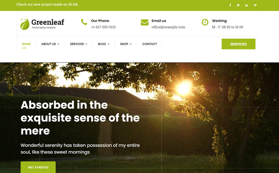 Greenleaf - Gardening, Lawn & Landscaping Joomla 5 Template