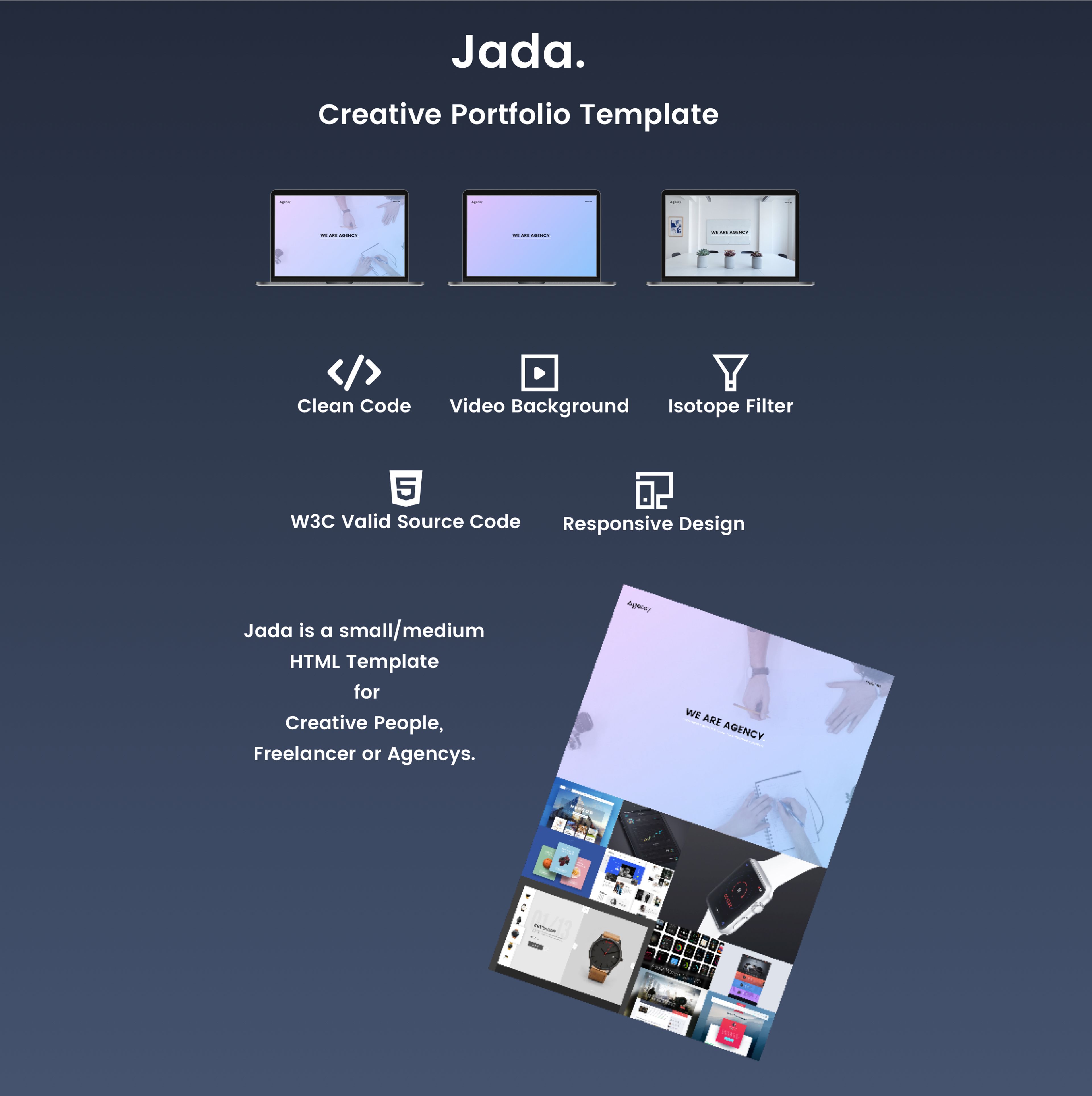 шаблон сайта креативного портфолио