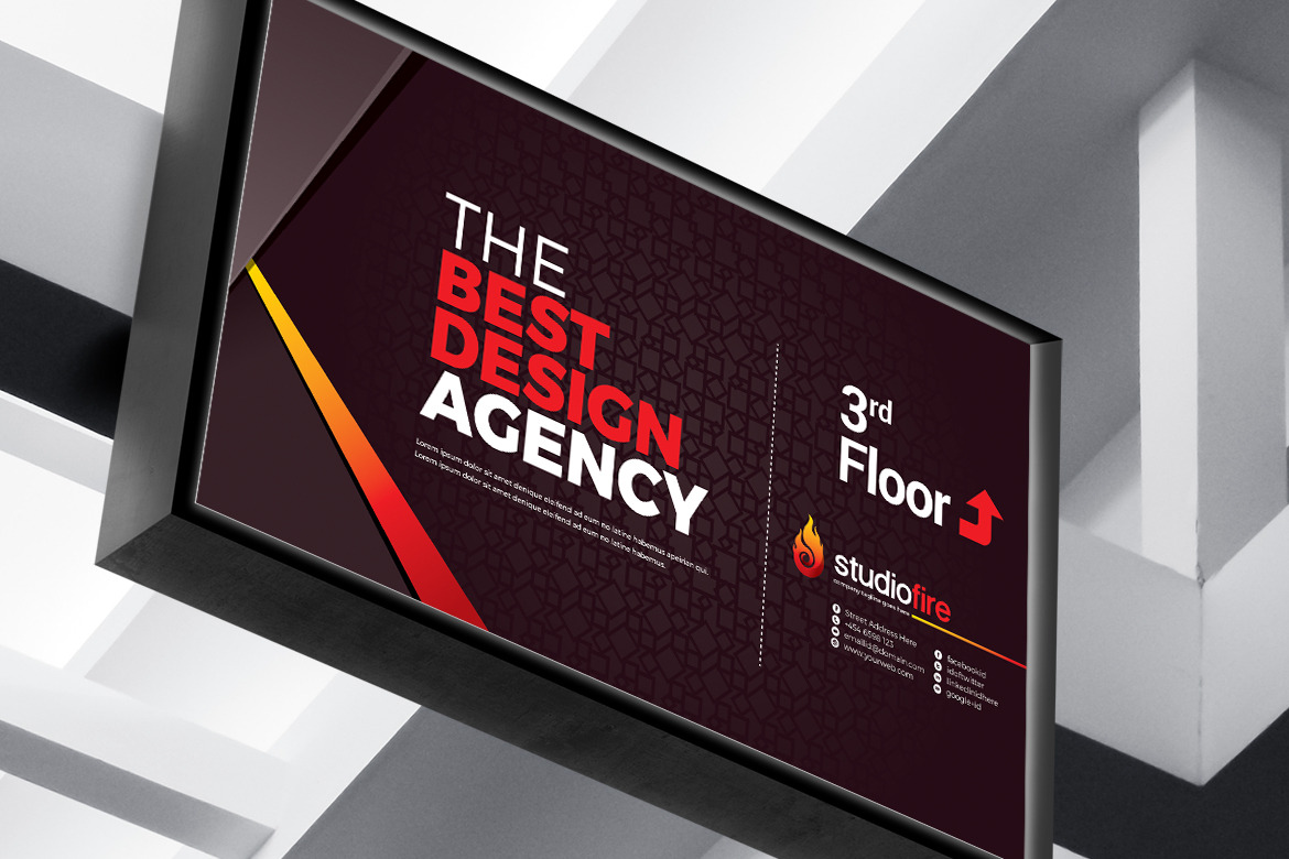Digital Signage Billboard Rollup Banner Corporate Identity Template