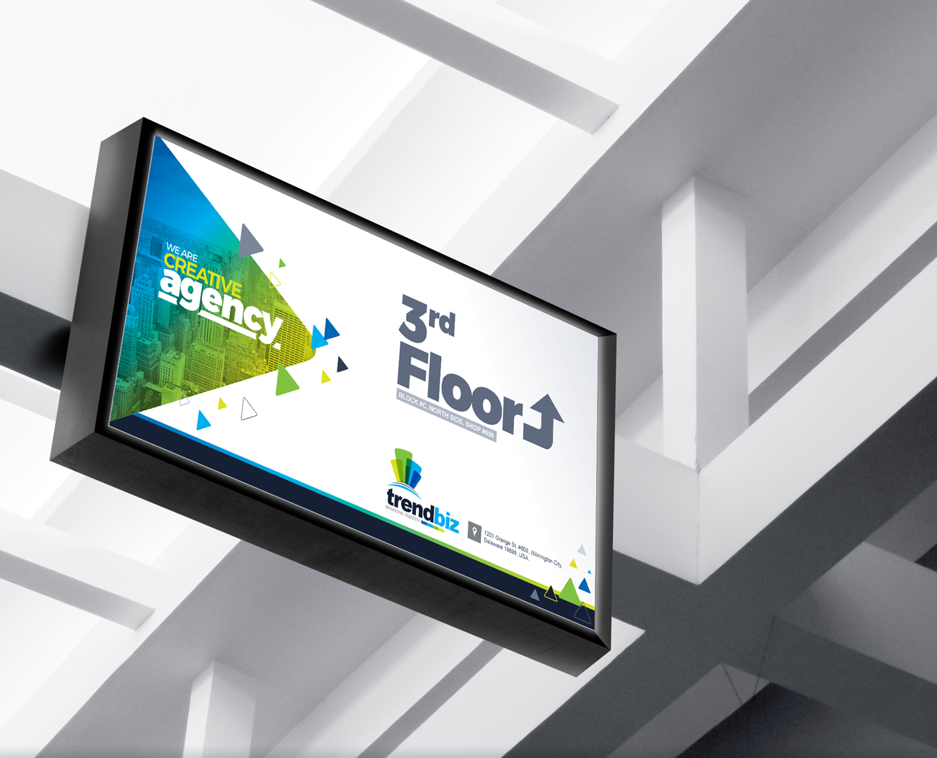 Digital Signage Rollup Indoor Banner, Billboard, Shop Sign, Location