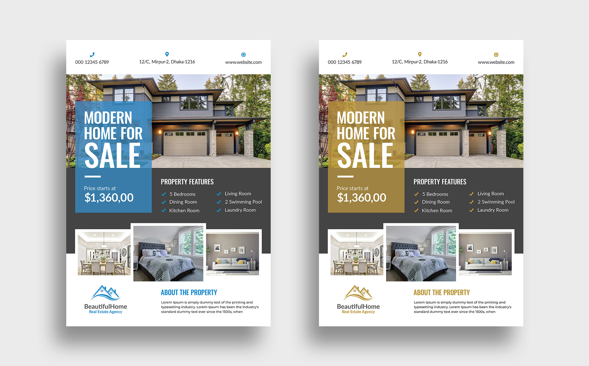 Download Фирменный стиль "Modern Real Estate Flyer - Corporate Identity Template" / Modern Real Estate Flyer - Corporate Identity Template - Фирменный стиль на тему графика real estate modern home house sale branding promotion advertisement agency mortgage property realtor renovation residential