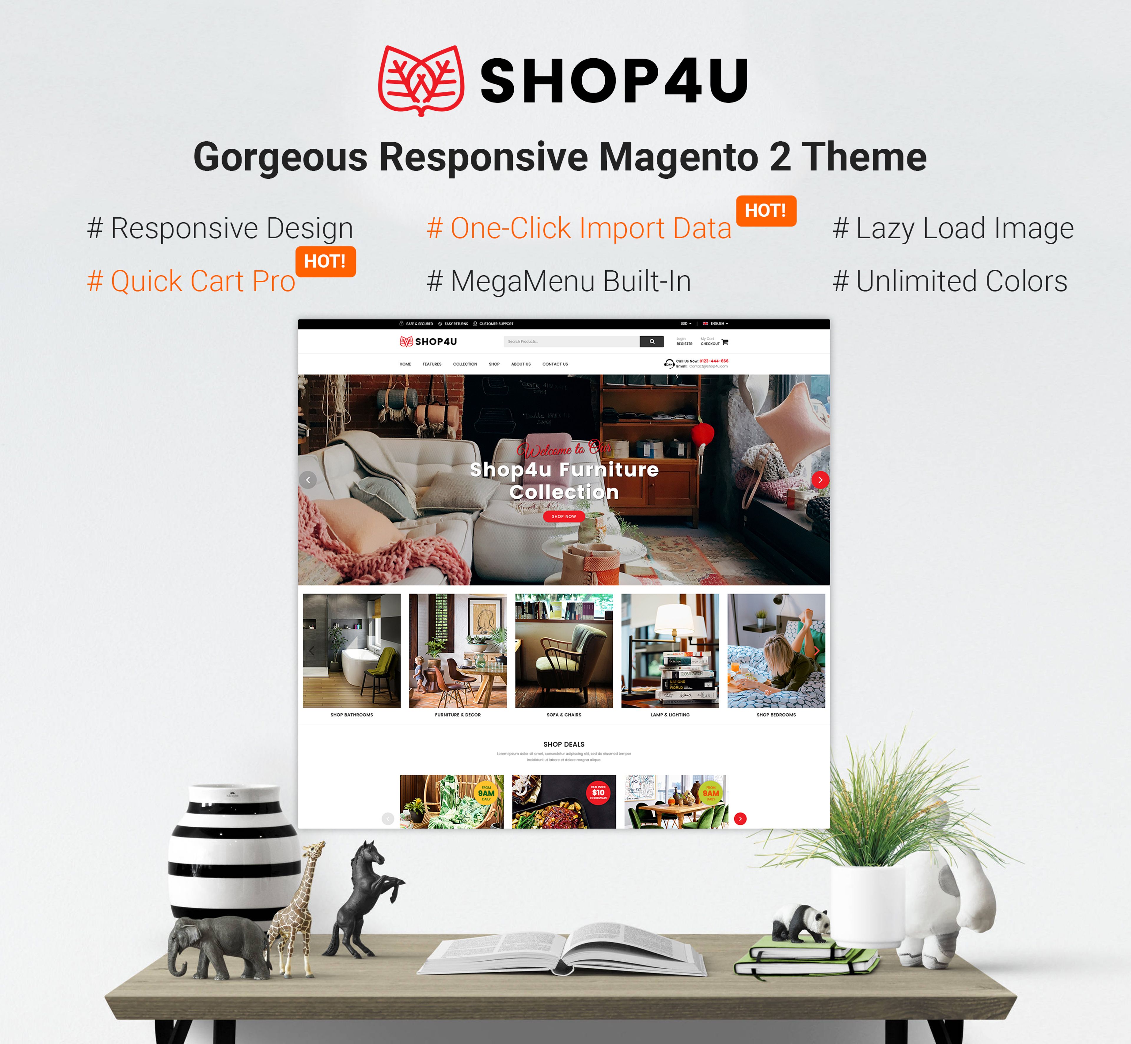 Shop4U - Furniture Responsive Magento Theme