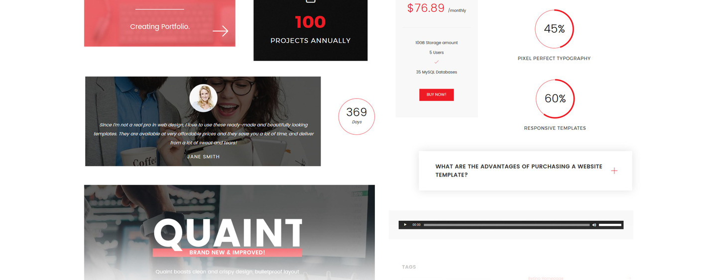 Quaint - Business Flexible Multipurpose Website Template