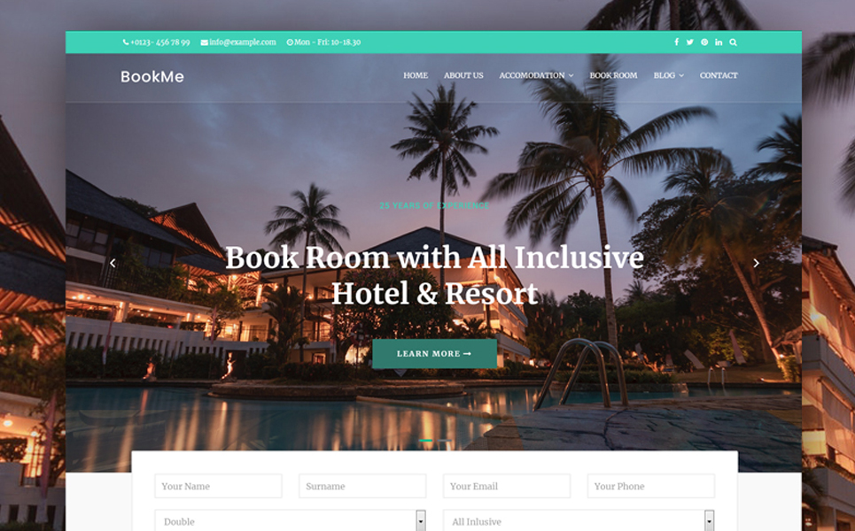 Booking Hotel-Villa and Travel Joomla 4 Template