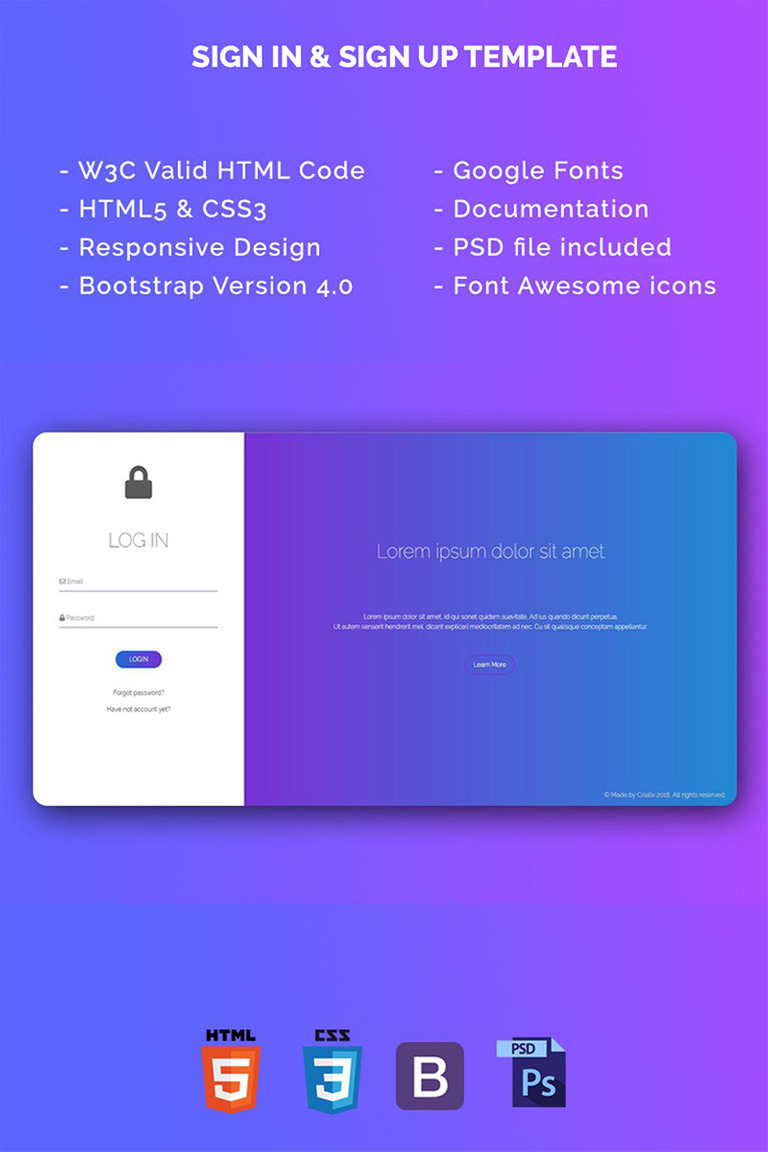 sign in sign up template html5 bootstrap v4 0 specialty page 67252