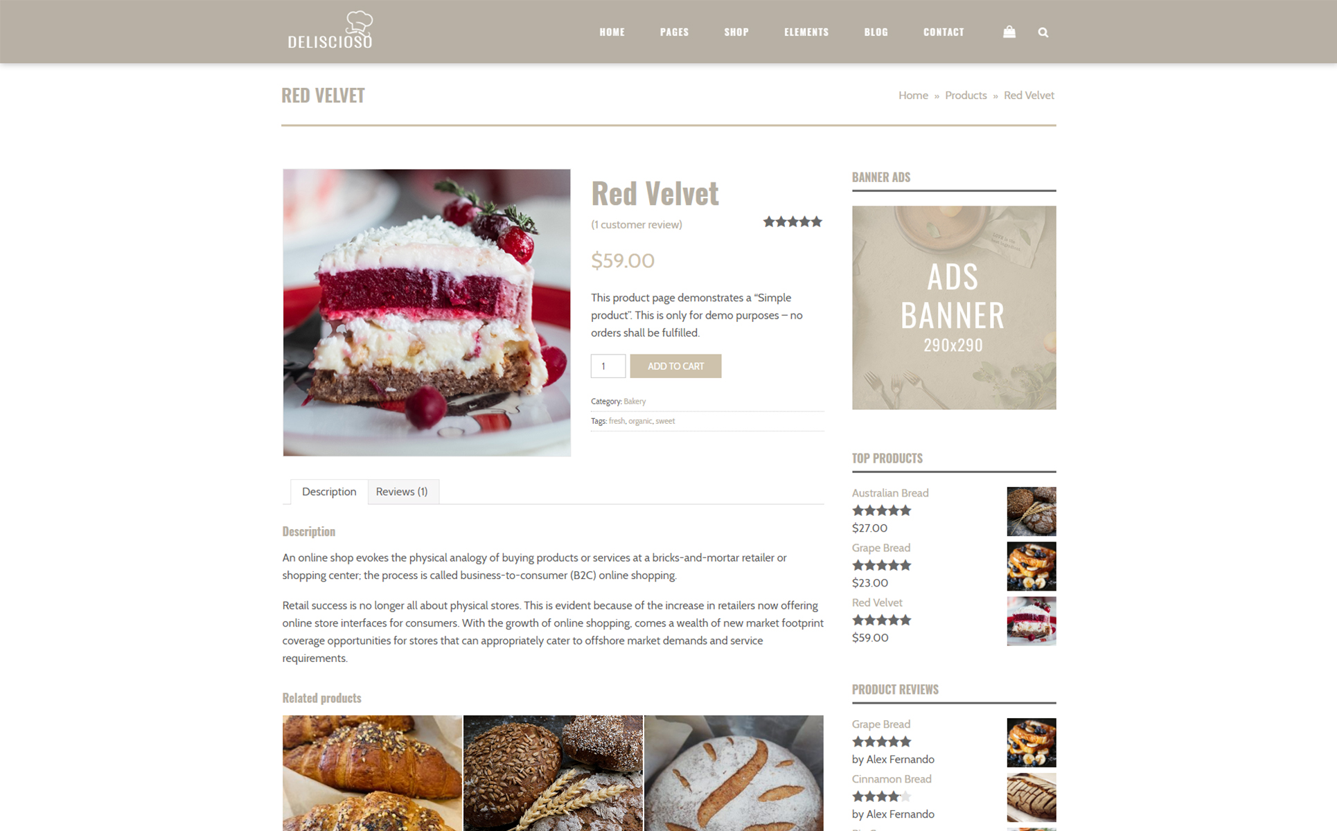 Deliscioso - Bakery & Cake WooCommerce Theme