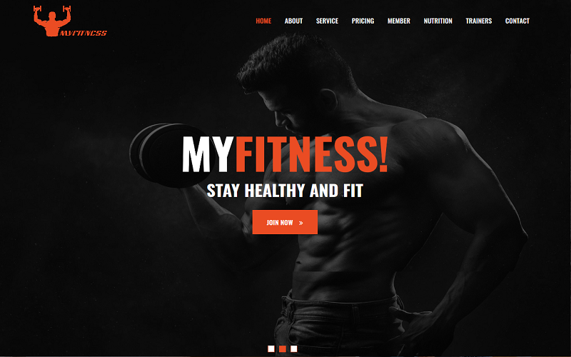 шаблон целевой страницы тренажерного зала