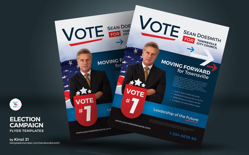 Election Campaign Flyer and Poster PSD Template