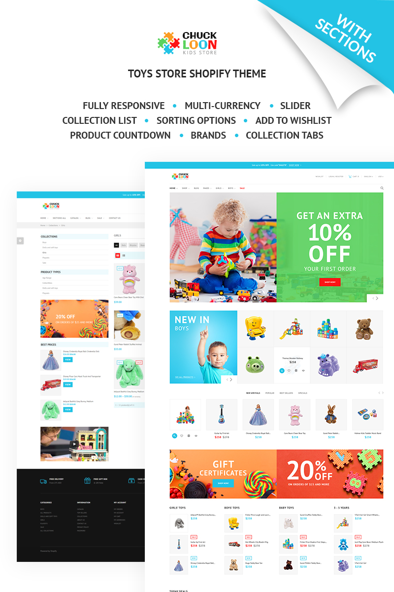  Chuck Loon - Responsive Toys & Children Clothes Online Store Shopify Theme