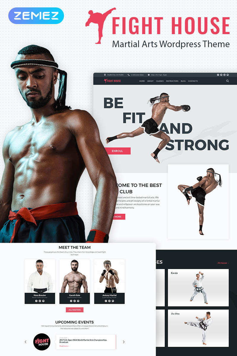 Fight House - Brutal Martial Arts Club WordPress Theme